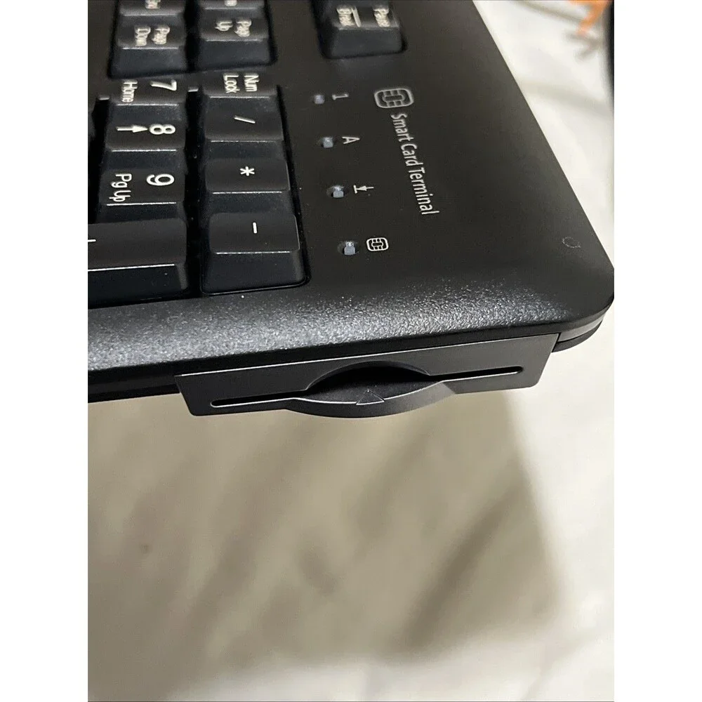 HP KUS1206 USB Keyboard w/ SMART CARD TERMINAL 70084001- Black - TESTED Lot of 4